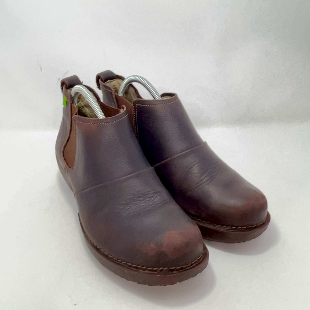 El Naturalista Tricot NC70 Womens EU42 11-11.5 Brown Leather Chelsea Ankle Boots